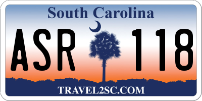SC license plate ASR118