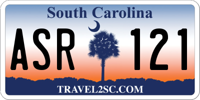 SC license plate ASR121