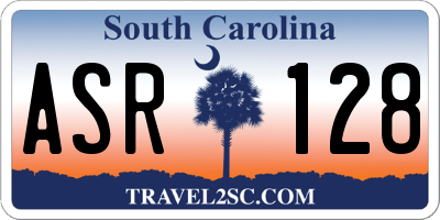 SC license plate ASR128