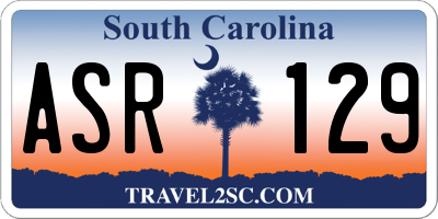 SC license plate ASR129