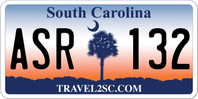 SC license plate ASR132