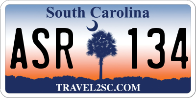 SC license plate ASR134