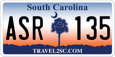 SC license plate ASR135