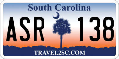 SC license plate ASR138
