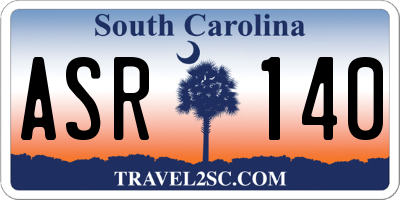 SC license plate ASR140
