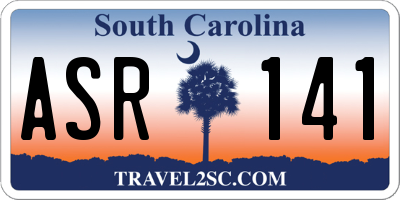 SC license plate ASR141
