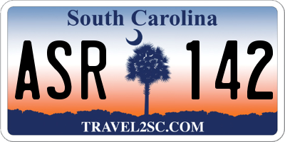 SC license plate ASR142