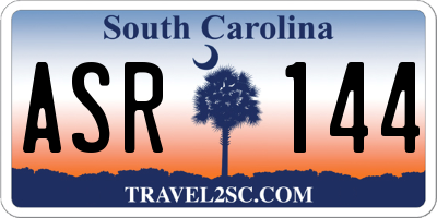 SC license plate ASR144