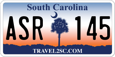 SC license plate ASR145