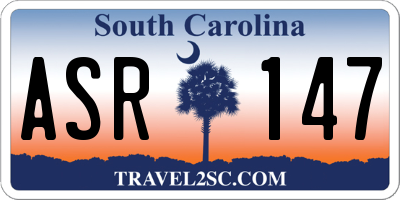 SC license plate ASR147