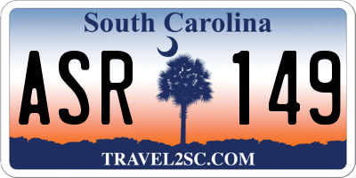 SC license plate ASR149