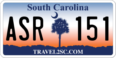 SC license plate ASR151