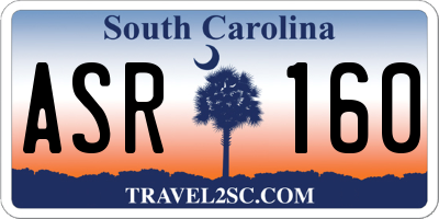 SC license plate ASR160