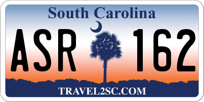 SC license plate ASR162