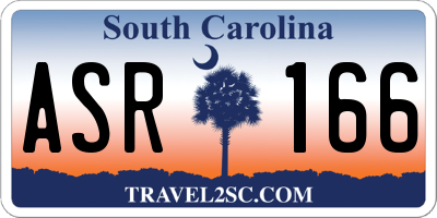 SC license plate ASR166