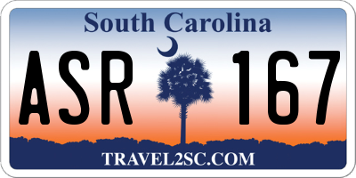 SC license plate ASR167