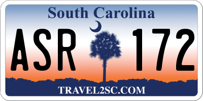 SC license plate ASR172