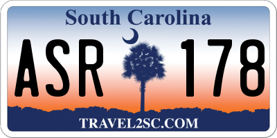 SC license plate ASR178