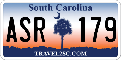 SC license plate ASR179