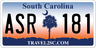 SC license plate ASR181