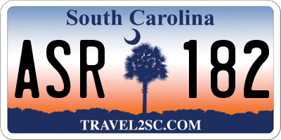 SC license plate ASR182