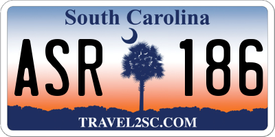 SC license plate ASR186