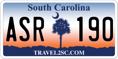 SC license plate ASR190