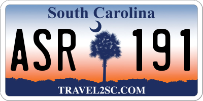 SC license plate ASR191