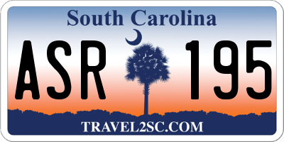 SC license plate ASR195
