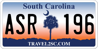 SC license plate ASR196