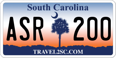 SC license plate ASR200