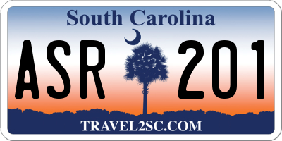 SC license plate ASR201