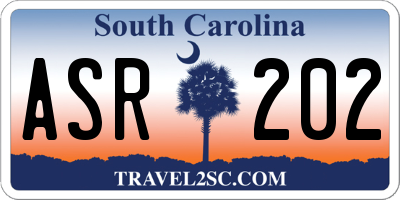 SC license plate ASR202