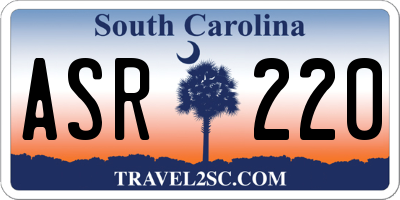 SC license plate ASR220