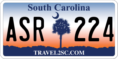 SC license plate ASR224