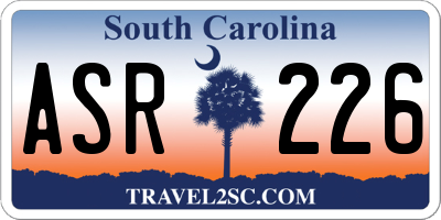 SC license plate ASR226