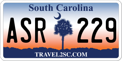 SC license plate ASR229