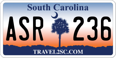SC license plate ASR236