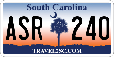 SC license plate ASR240