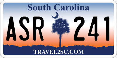 SC license plate ASR241