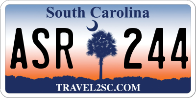 SC license plate ASR244