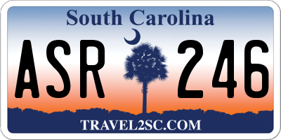 SC license plate ASR246