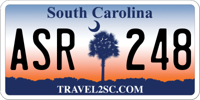 SC license plate ASR248