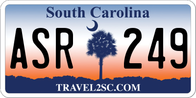 SC license plate ASR249