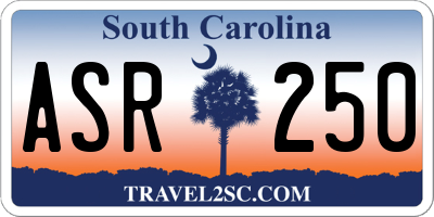 SC license plate ASR250