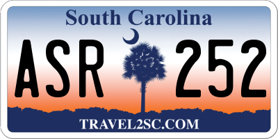 SC license plate ASR252