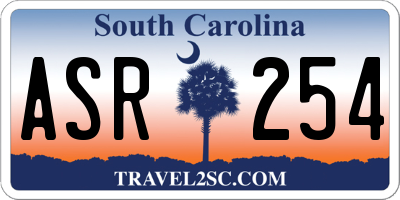 SC license plate ASR254