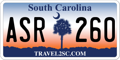 SC license plate ASR260