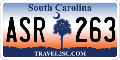 SC license plate ASR263