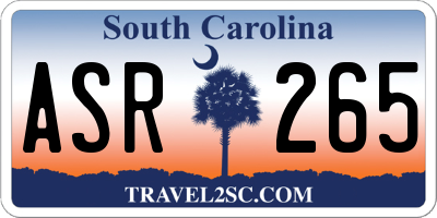 SC license plate ASR265